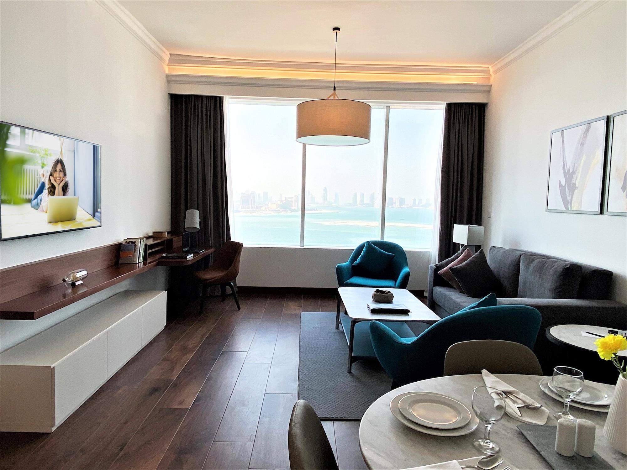 多哈萨默塞特西湾公寓式酒店 外观 照片 Living room