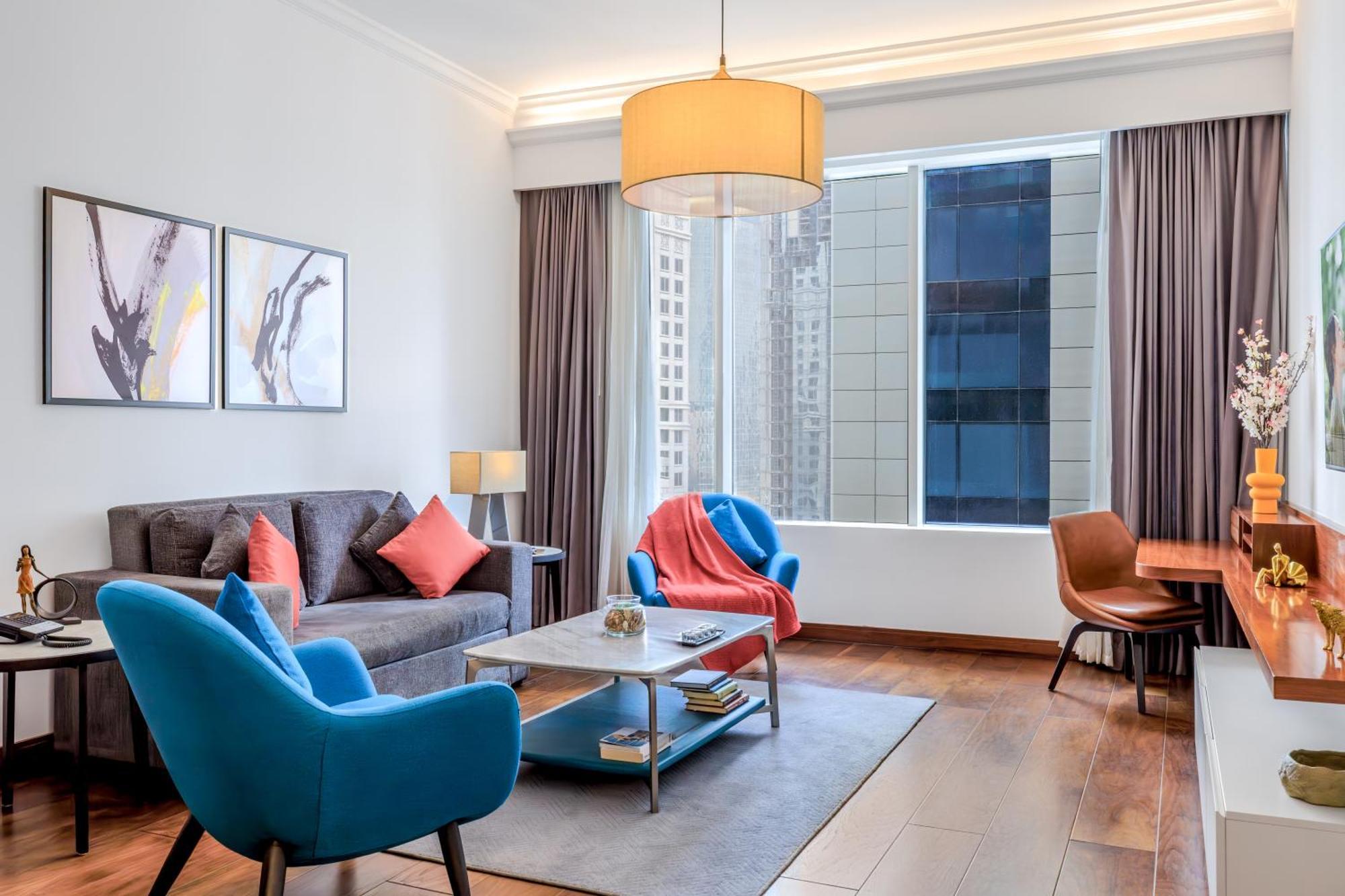 多哈萨默塞特西湾公寓式酒店 外观 照片 Living room